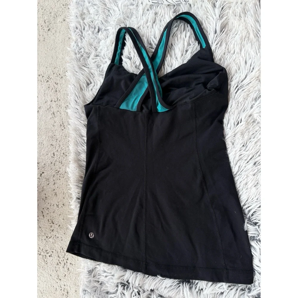 Lululemon Black and Blue Racerback Tank Top‎